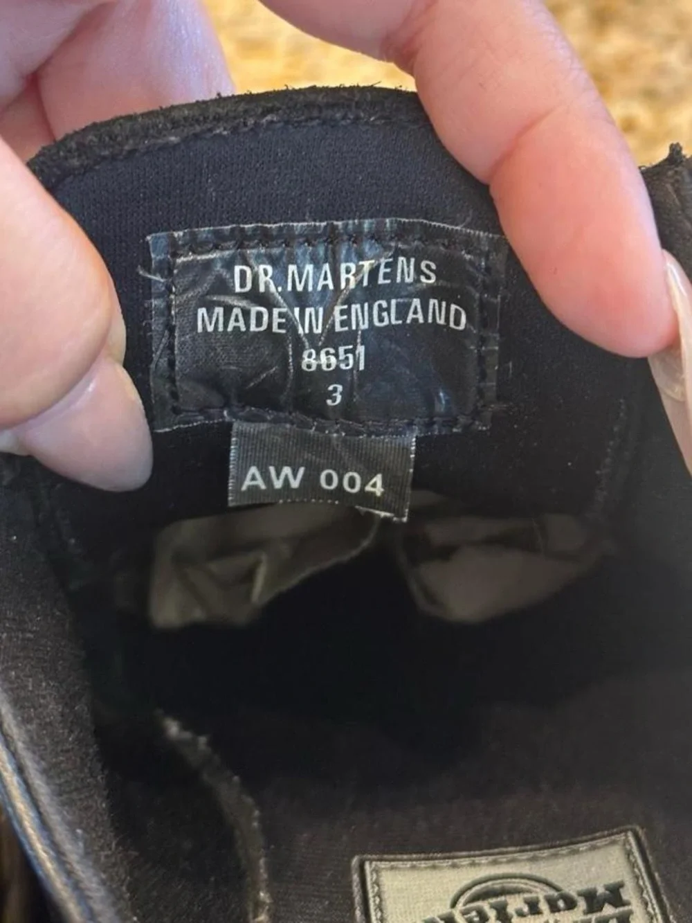 Vintage Dr. Martens 8651 Made in England Black Leather Platform Oxford UK 3